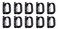BOOSTEADY 10 Pack Multipurpose DRing Grimlock Locking for Molle Webbing with Zippered Pouch