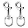 QWORK Stainless Steel Trigger Clips Clasp with Swivel Joints for Dog Leads Keyring Carabiner 2 Pack