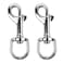 QWORK Stainless Steel Trigger Clips Clasp with Swivel Joints for Dog Leads Keyring Carabiner 2 Pack