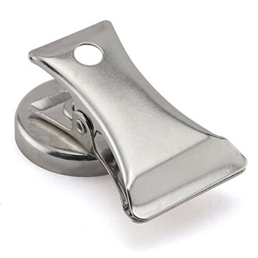 Master Magnetics Magnet Source7219 Chrome Plated Magnet Base With Clip 1 Diameter Pack of 2