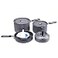 Fire-Maple FireMaple Feast Outdoor Camping Cookware Set Portable Stackable Camping Pots and Pans Set with Kettle Compact Camping Cookware Mess Kit for Hiking Fishing and Backpacking