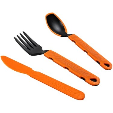 Jetboil TrailWare Backpacking and Camping Utensil Set Extendable Fork Knife and Spoon