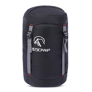 REDCAMP Nylon Compression Stuff Sack Ultralight Sleeping Bag Compression Sack Great for Camping Backpacking Hiking Black M