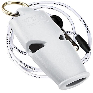 Fox 40 Micro Safety Whistle with Landyard WHITE