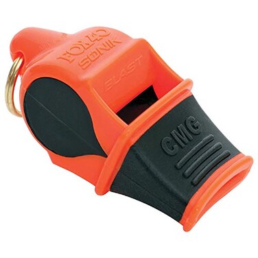 Fox 40 Sonik Blast CMG Safety Whistle with Breakaway Lanyard Multi BlackWhite