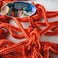 ABAJI Basketball Net 1 Pack Red White 12 Loops Netting Replacement Thicker Ropes Weaved All Weather Bright Coloured Endurable Environment Friendly Polyester