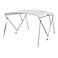 MSC 3 Bow 4 Bow Bimini Top Boat Cover with Rear Support Pole and Storage BootWhite 3 Bow 6L x 46 H x 6166 W