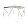 MSC 3 Bow 4 Bow Bimini Top Boat Cover with Rear Support Pole and Storage BootBeige 3 Bow 6L x 46 H x 6772 W