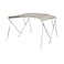 MSC 3 Bow 4 Bow Bimini Top Boat Cover with Rear Support Pole and Storage BootBeige 3 Bow 6L x 46 H x 6772 W