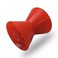 COLOFULWAY 4 Boat Trailer Roller Poly Bow Roller with Spoke fits 12 Shaft PolyurethaneRed