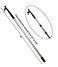 Pactrade Marine Anodized Aluminum Telescopic Kayak Boat Hook Dock Docking Extend Sections Adjustable Extendable Length Plastic PC Red Tip NonSlip Black Locking Vinyl Mechanism Ring Handles 50124