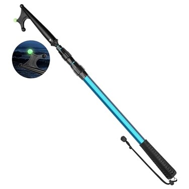 SANLIKE Telescopic Boat Hook FloatingDurableRustResistant with Luminous BeadBlue Push Pole for Docking Extends from 258Ft to 666Ft