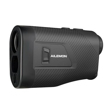 AILEMON Golf Rangefinder with Slope Switch Flag Pole Locking with Pulse Vibration 6X Magnification Laser Range Finder Golfing Hunting 900 Yards Rangefinders with Magnet Stripe Black