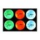 Night Eagle CV LED Golf Balls Light Activated No Timer 6 Pack 2xGreen2xRed2xBlue