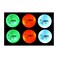 Night Eagle CV LED Golf Balls Light Activated No Timer 6 Pack 2xGreen2xRed2xBlue