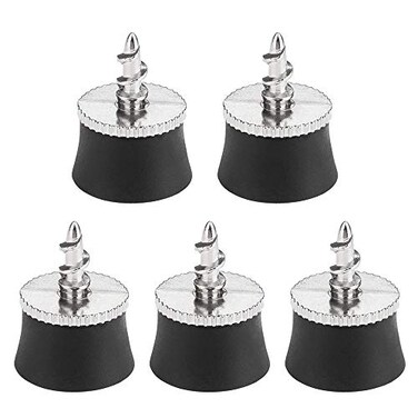 FASTROHY 5 Pcs Golf Ball Pick Up Retriever Sucker Tool Suction Cup for Putter Grip Golf Training Aids Black