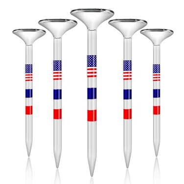 Pulselala Premium Golf Tees 3 14 Unbreakable Transparent Plastic Golf Tees Reduces Friction Side Spin Golf Accessories Gift for Men American Flag50 Count
