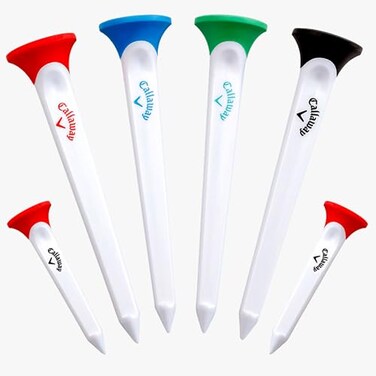 Callaway Par Tee Plastic Golf Tees 6 Pack Assorted