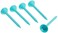 MARTINI Martini Golf Tees 314 Durable Plastic Tees 5 Pack Aqua