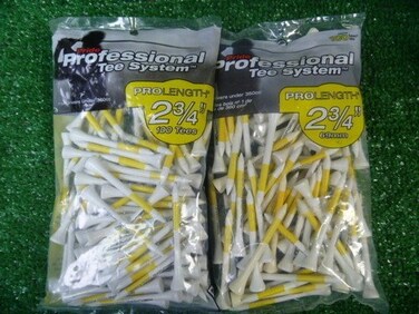 Pride Golf PRIDE GOLF SYSTEM PRO LENGTHPLUS 2 34 WHITE GOLF TEES 2 BAGS