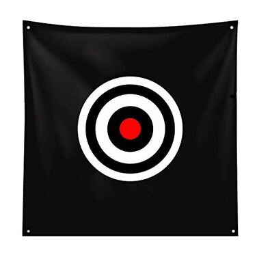 BRAMASOLE Golf Target Cloth 58 x 59 Hitting Net Targets for Driving Range Backyard Practice Net Outdoor Indoor Backstop Training Aids Black 58 x 59 Inch