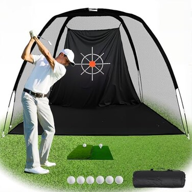 Gagalileo Quiet Golf Net 8X6FT Indoor Training Teens Beginners with Target