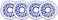 Blank ClearBlue Inline Skate Wheels 76mm 78a 4Pack