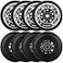 AOWISH Inline Skate Wheels Outdoor Asphalt Formula 8Pack Black 76mm