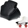 Geyoga 2 Pieces Roller Skate Toe Guards Artificial Leather Toe Guards Protectors for Quad Roller Skate BlackSolid Pattern