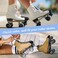 Geyoga 2 Pieces Roller Skate Toe Guards Artificial Leather Toe Guards Protectors for Quad Roller Skate BlackSolid Pattern