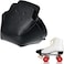 Geyoga 2 Pieces Roller Skate Toe Guards Artificial Leather Toe Guards Protectors for Quad Roller Skate BlackSolid Pattern