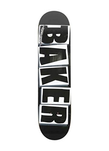 Baker Skateboard DeckBlackWhite Logo825
