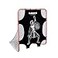 Gladiator Lacrosse Goal Target Shooter Beginner Intermediate Level Gladiator Design Black and White