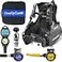 CRESSI Cressi Essential Scuba Diving Gear Package Complete with R1 BCD Donatello C2 Dive Computer AC2 Compact Regulator Set Fully Assembled Blue Reg M