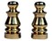 Creative Hobbies ELY505 Solid Brass Finial for Lamp Shades 1 Inch Tall Pack of 2