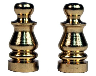 Creative Hobbies ELY505 Solid Brass Finial for Lamp Shades 1 Inch Tall Pack of 2