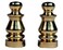 Creative Hobbies ELY505 Solid Brass Finial for Lamp Shades 1 Inch Tall Pack of 2