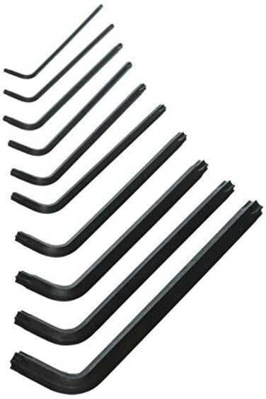Eklind Tool EKLIND 10910 TORX star LKey 10pc set T10T55 Long series