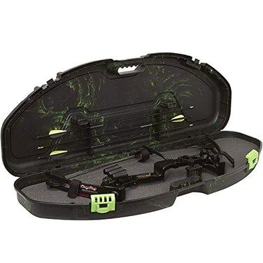 Plano Protector Ultra Compact Pillar Locked Protective Bow Case Black Archery Storage Lockable Padded Protection Holds Up to 6 Arrows