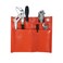 KUNN Firefighter 4Pocket Tool Pouch Inside Turnout Coat Bunker Pocket Durable Tool Organizer with 2Eyelet Orange