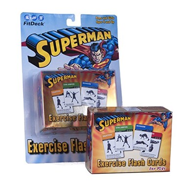 FitDeck Fitdeck Kids Exercise Playing Cards for Guided Workouts Superman