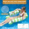 ROUSKY 2PCS Inflatable Pool Float Chair Lounge for Adults FloatingStripe Pattern Float Hammock for Pool Party Summer Water Fun GreenLight Blue