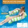 ROUSKY 2PCS Inflatable Pool Float Chair Lounge for Adults FloatingStripe Pattern Float Hammock for Pool Party Summer Water Fun GreenLight Blue