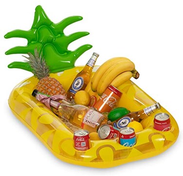 VICKEA Inflatable Pineapple Drink Holder Pool Party Drink Float for Water Fun