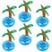 LIYDE 6 Pack Palm Tree Inflatable Drink Holder Floaties for Pool Party Accessories