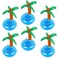LIYDE 6 Pack Palm Tree Inflatable Drink Holder Floaties for Pool Party Accessories