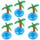 LIYDE 6 Pack Palm Tree Inflatable Drink Holder Floaties for Pool Party Accessories