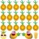 LanMa Inflatable Drink Holder 20 Pack Inflatable Pineapple Pool Float Drink Holders for Swimming Pool