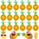 LanMa Inflatable Drink Holder 20 Pack Inflatable Pineapple Pool Float Drink Holders for Swimming Pool