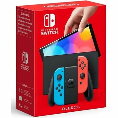 Nintendo Switch OLED Model wNeon Red Neon Blue JoyCon